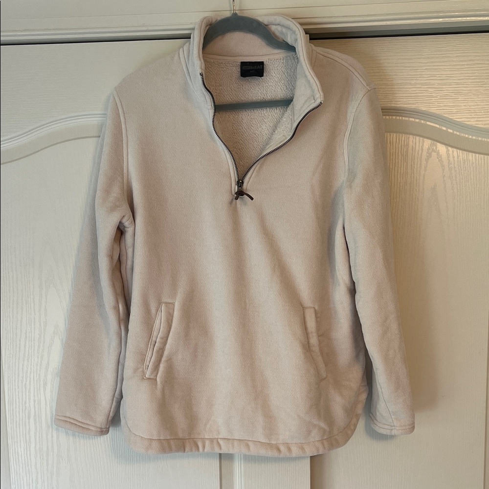32 Degrees Cream Quarter-Zip Sweater